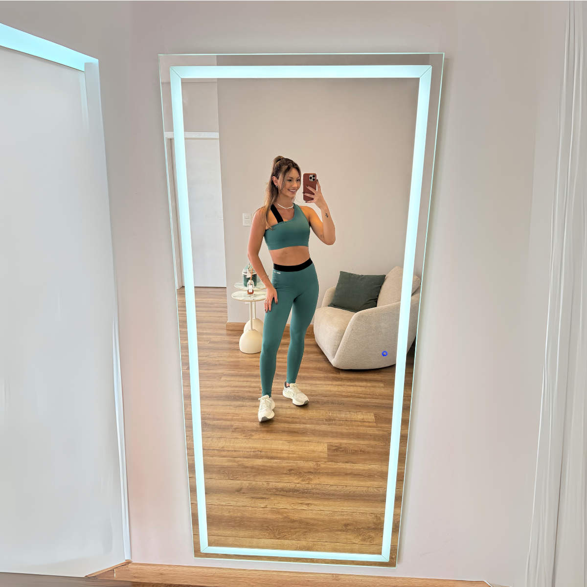 Espelho Jateado Led Touch de Corpo Inteiro 80x180